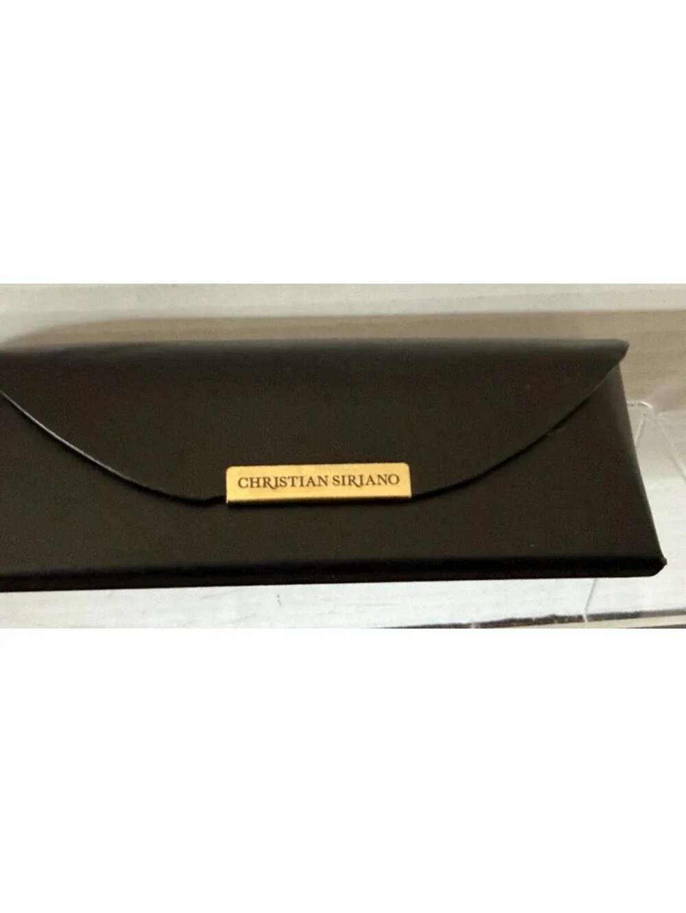Christian Siriano Eyeglasses Case Hard Shell Leather Magnetic Closure Carrier